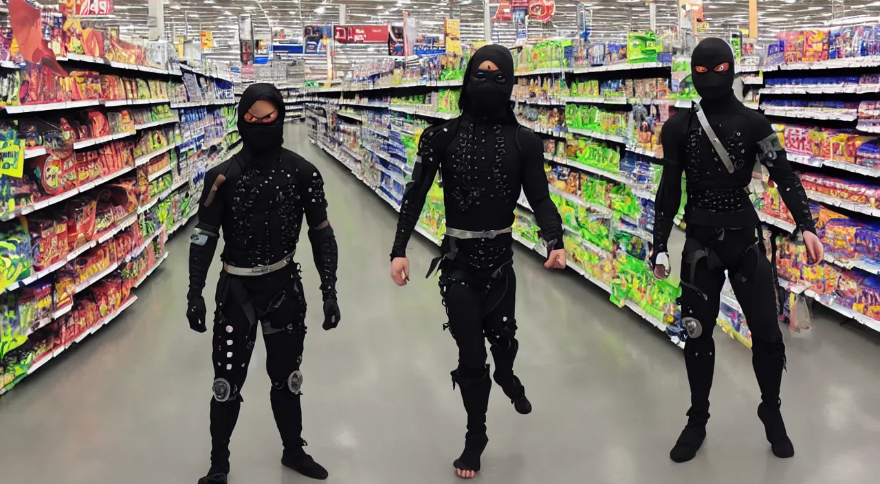 Image similar to cyborg ninja in walmart