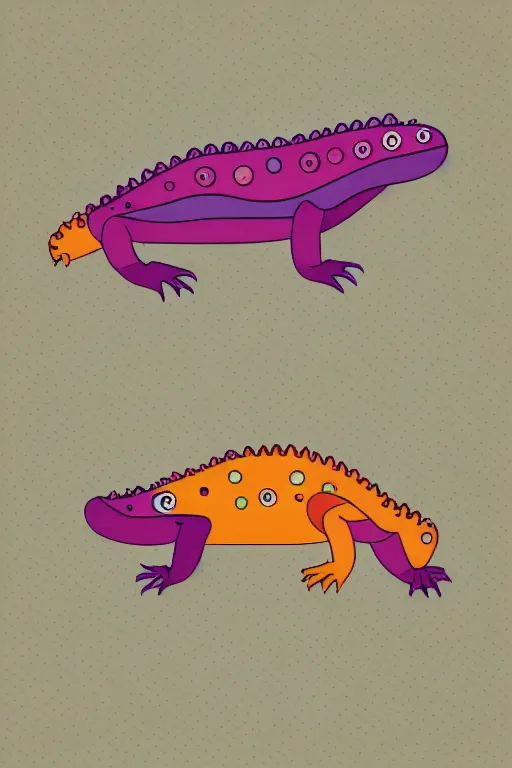 Image similar to minimalist boho style art of a colorful crocodile, illustration, vector art