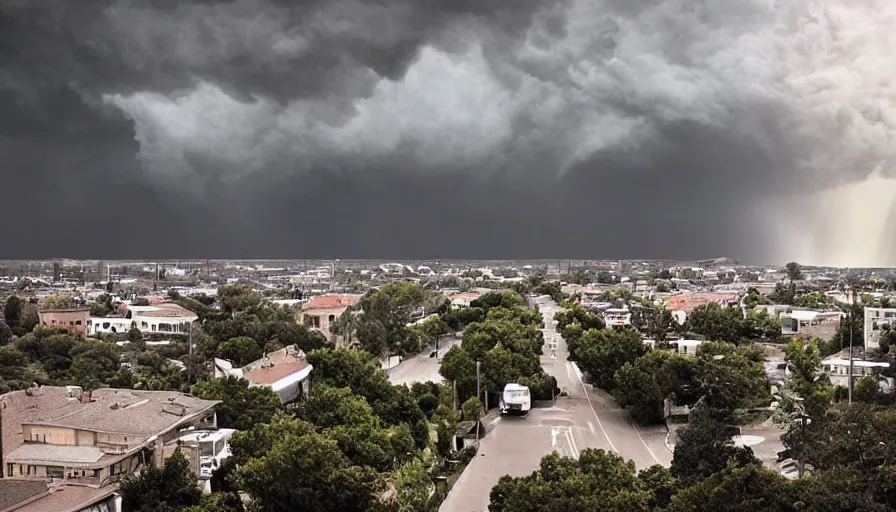 Image similar to the end of the world view from my front balcony, hyperealistic