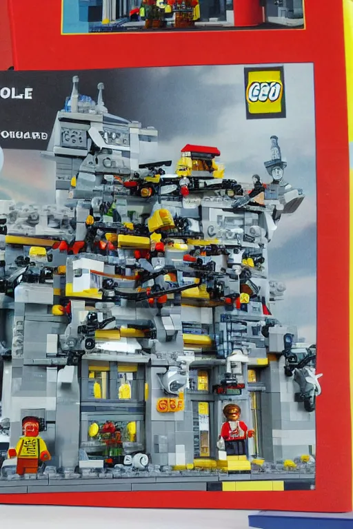 Prompt: lego instructions booklet!!!!! for a time machine set, complex, detailed