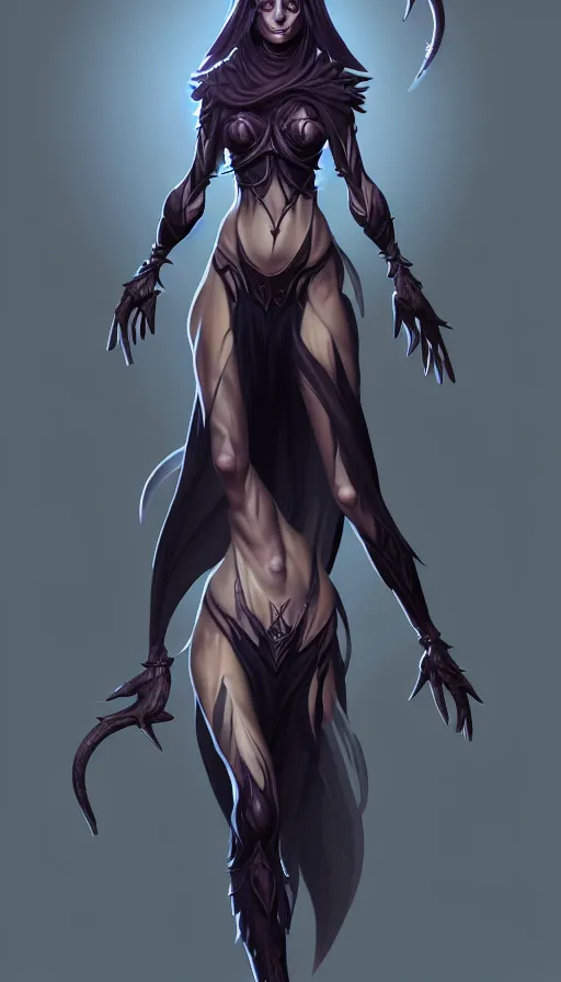 Image similar to dark sorceress full body and human anatomy, highly detailed, zeronis style, artstation, soft light, sharp focus, illustration, character design, concept art