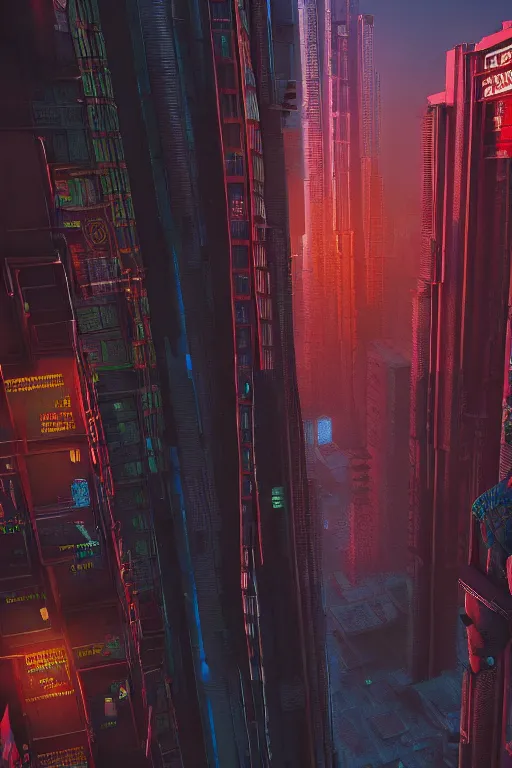 Image similar to high quality 3 d render cyberpunk mumbai!, kalighat! hanuman head highly detailed, cinematic smooth unreal engine, lee madgwick & yuto yamada, hard morning light, long shot, low angle, uhd 8 k, sharp focus