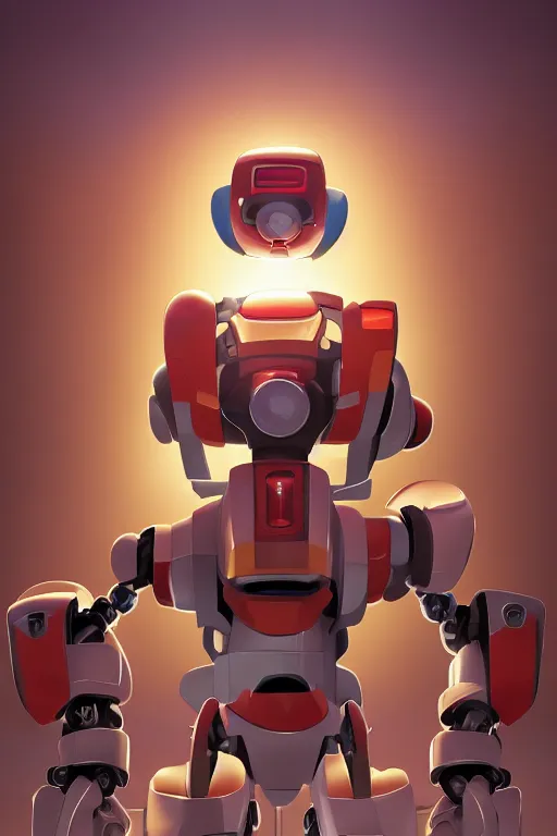 Image similar to metabots medabots medarotto medarot robot minimalist comics, behance hd by jesper ejsing, by rhads, makoto shinkai and lois van baarle, ilya kuvshinov, rossdraws global illumination ray tracing hdr radiating a glowing aura