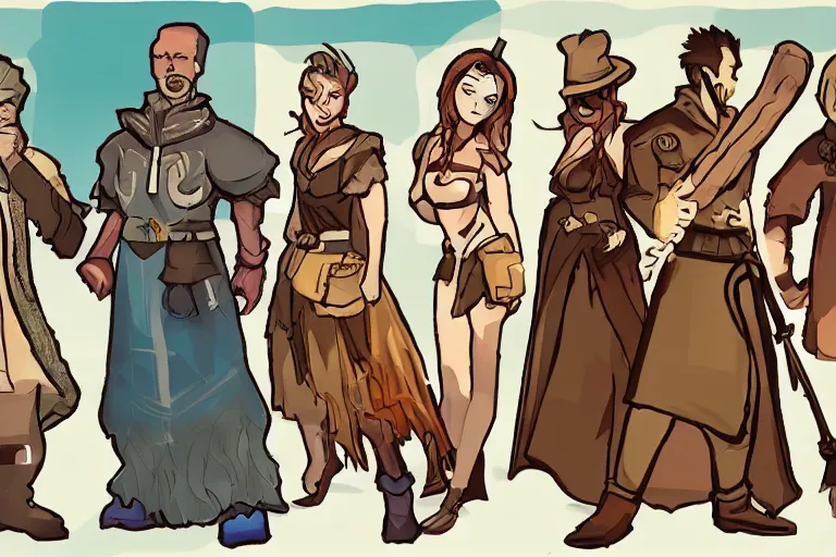 Image similar to character designs for the upcoming indie rpg clearly show the developer's talent for interesting, offbeat personalities