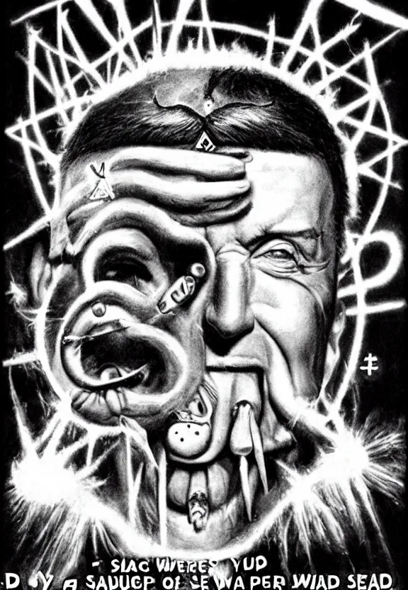 Image similar to simple, subgenius, x - day, weird stuff, occult stuff, sacred, hyperrealism, stage lighting