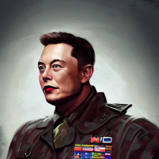 Image similar to Muscular elon musk as a soldier , historical photo , digital art , trending on artstation , Hyperdetailed , CGSociety