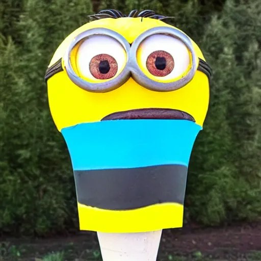 Prompt: melted minion cone