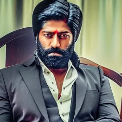 Image similar to film still from kgf chapter 2