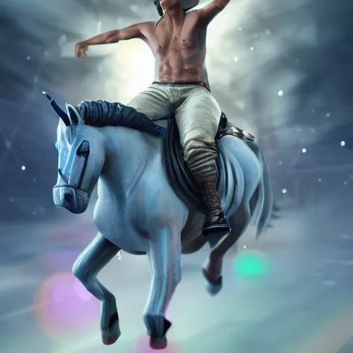 Prompt: obama riding on a unicorn, au naturel, hyper detailed, digital art, trending in artstation, cinematic lighting, studio quality, smooth render, unreal engine, octane rendered, art style,