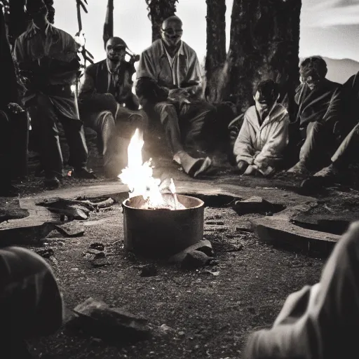 Prompt: new fire ceremony, leica m 9, voigtlander 3 5 mm, depth of field, 1 9 3 0 s, ( ( fire ) )