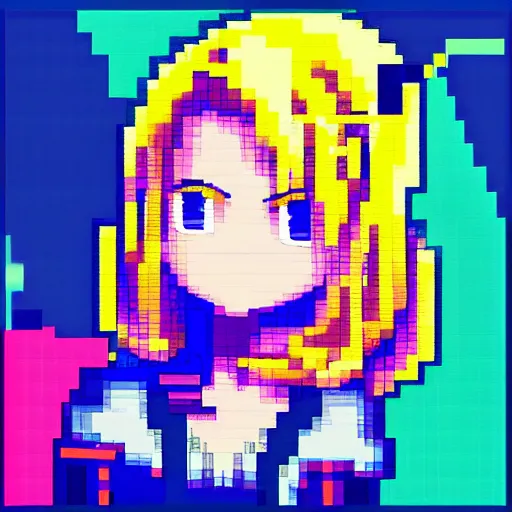 Image similar to pixel anime art