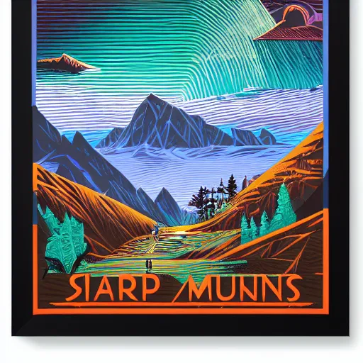 Image similar to Sharp mountains by Dan Mumford