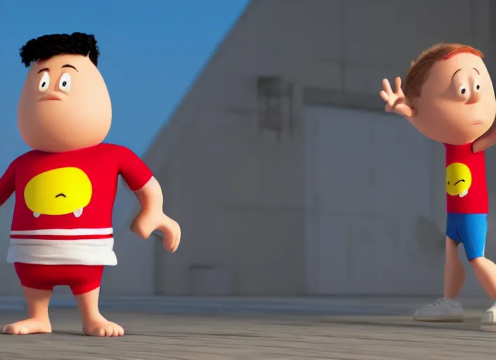 Image similar to captain underpants ( cartoon ) as a real person, 8 k, high definition, photo realistic, octane render