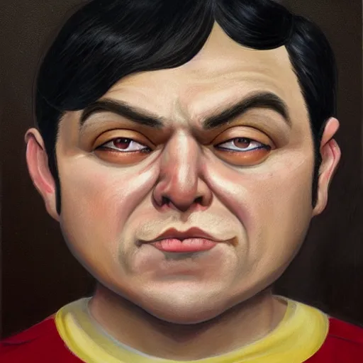 Image similar to beautiful lifelike painting of martin shkreli garbage pail kid, hyperreal detailed facial features and uv lighting, art by ed roth and basil wolverton