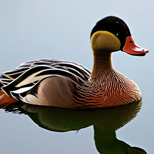 Image similar to a duck made of water