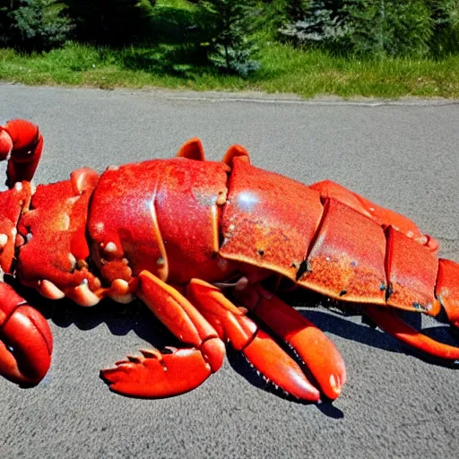 Prompt: giant canadian lobster