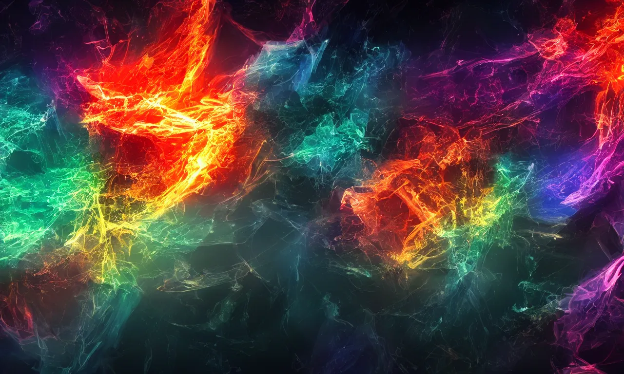 Image similar to epic abstract desktop background, hd, 4 k, fire effects, realistic