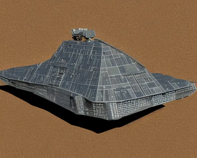 Image similar to 4 k hd, high resolution photograph of star destroyer, full colour, shot with sigma f / 4. 2, 2 5 0 mm sharp lens, wide shot, high level texture render