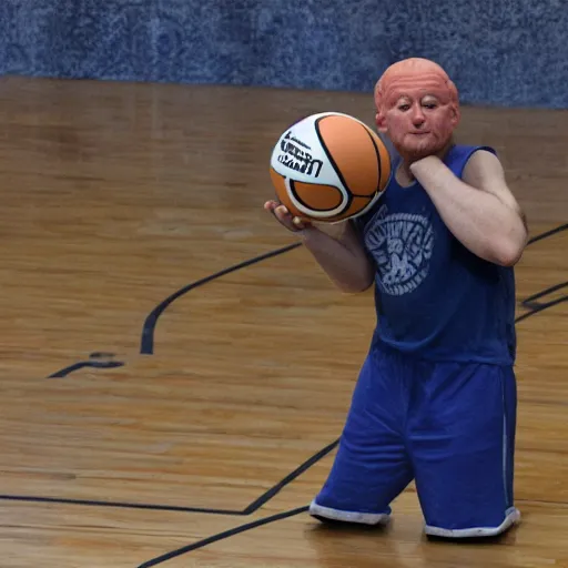 Image similar to The Kraken holding a giant basketball