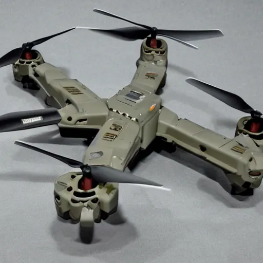 Image similar to brutalist military quadcopter