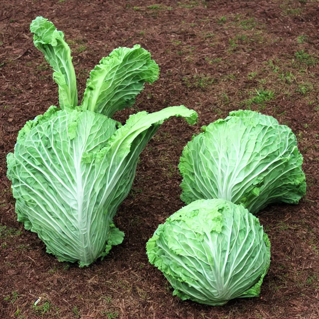 Prompt: cabbage giving a thumbs up