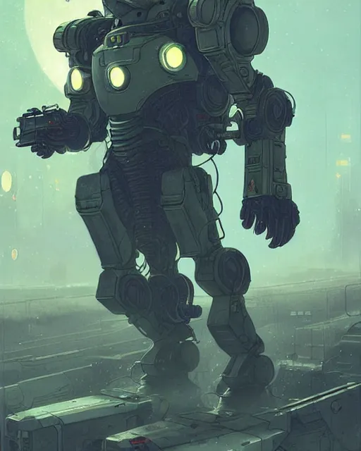 Image similar to luigi in a mech scifi suit with missles and small lights by, fantasy character portrait, ultra realistic, futuristic background by laurie greasley, concept art, intricate details, highly detailed by greg rutkowski, gaston bussiere, craig mullins, simon bisley