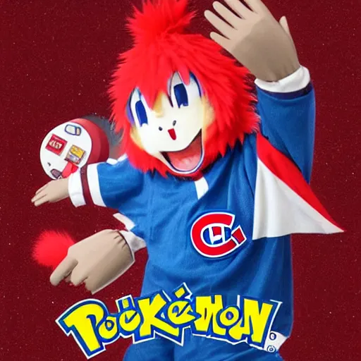 Image similar to suprised anime Portrait of Youppi the Habs Montreal Canadiens Mascot as a very cute sad and suprised pokemon, highly detailed anime, high evolution, 1990s, legendary, smooth, sharp focus, dynamic lighting, intricate, trending on ArtStation, Youppi as suprised pikachu, illustration pokemon, art by WLOP