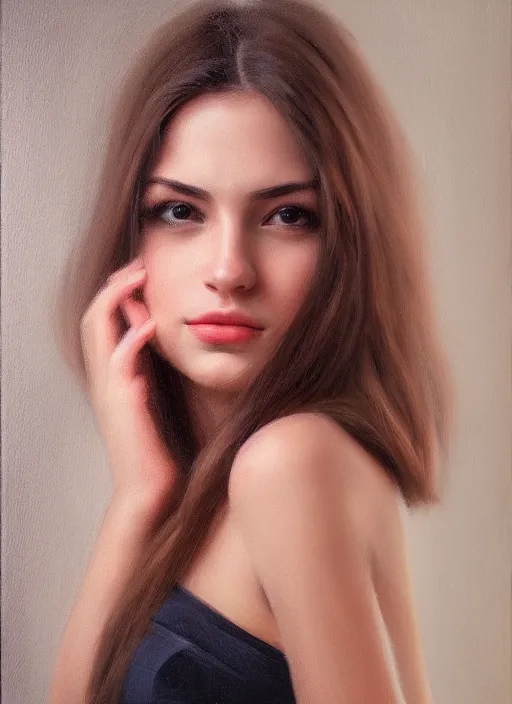 Image similar to portrait of a gorgeous young woman in the style of stefan kostic, flickr, realistic photo, sharp focus, 8k high definition, insanely detailed, intricate, elegant