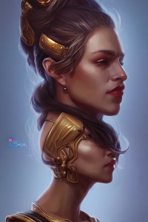 Prompt: empire lady, portrait, detailed art, artstation