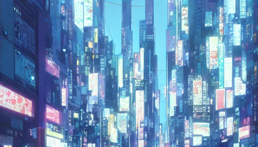 Image similar to a close up of shinjuku by makoto shinkai, beeple and james jean, aya takano color style, 4 k, super detailed, modern, 4 k, symmetrical