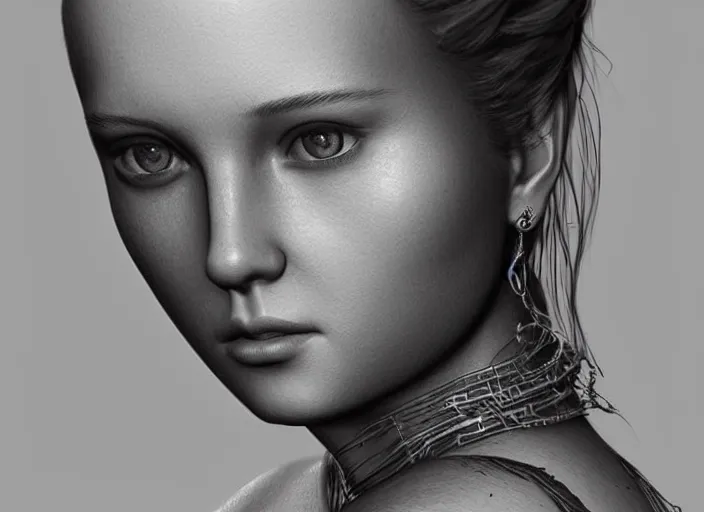 Prompt: award winning intricate highly detailed artwork featuring a hyper - realism digital portrait of the most beautiful woman in the world, zbrush, perfect eyes. by artstation, deviant art.