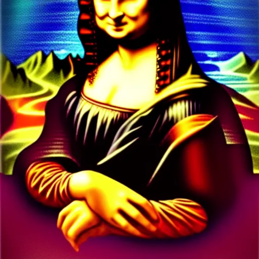 Image similar to mona lisa by lisa frank and jim lee