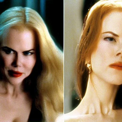 Image similar to face of Nicole Kidman in Eyes Wide Shut