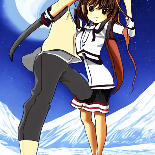 Image similar to haruhi standing in the artic