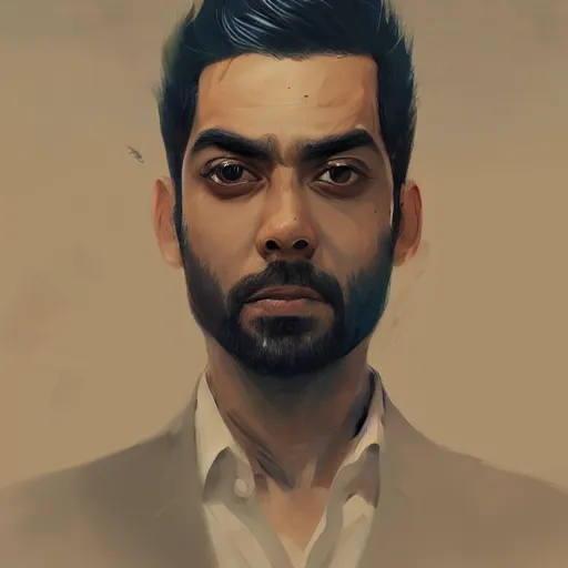 Image similar to A portrait of Rahul Kohli, Yakuza art, art by greg rutkowski, matte painting, trending on artstation