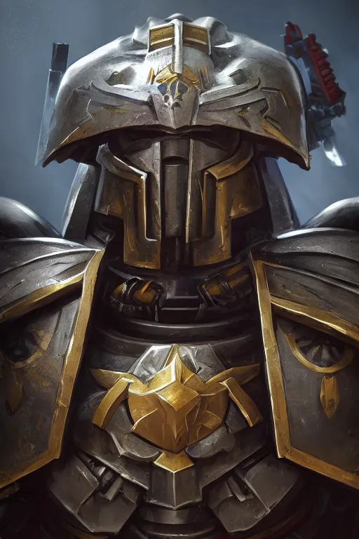 Image similar to armor portrait heros warhammer 4 0 k horus heresy fanart - the primarchs emperor by johannes helgeson animated with vfx concept artist & illustrator global illumination ray tracing hdr fanart arstation zbrush central hardmesh 8 k octane renderer comics stylized