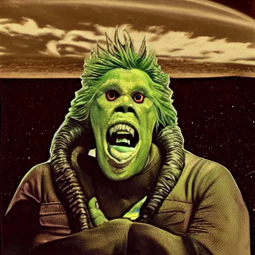 Image similar to Gary Busey Cthulhu chimera on mars