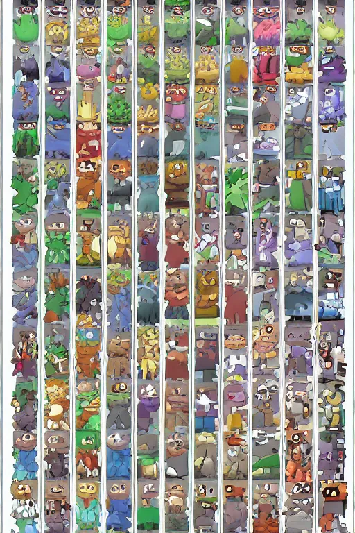 Image similar to Pokemon gen 1 sprite sheet