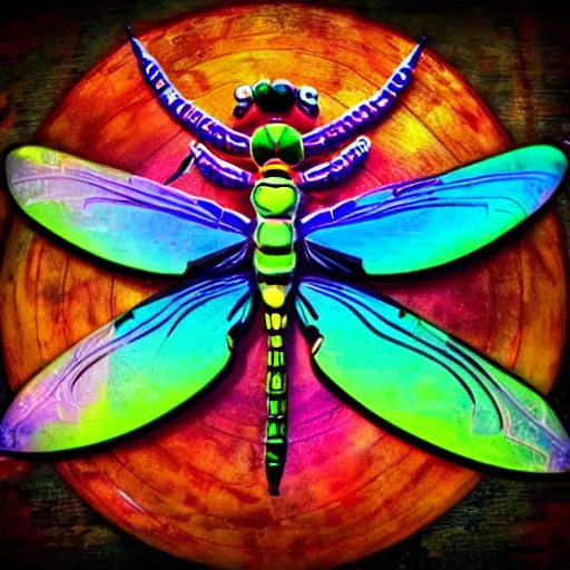 Image similar to An dragonfly made of music instruments and DJ equipaments , mixer ,MPC amazing colors , epic