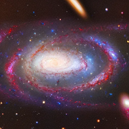 Prompt: an extremely detailed picture of two merged galaxies, photorealism, fine details,
