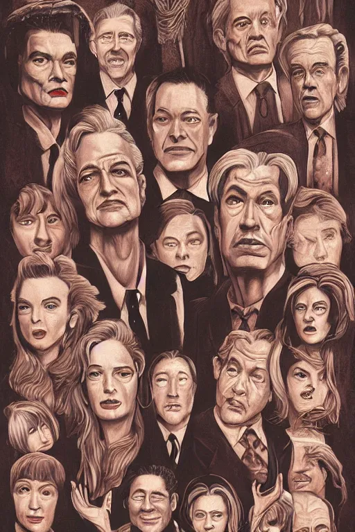 Prompt: Twin Peaks artwork by Cam Floyd