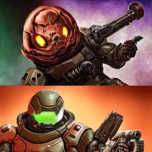 Image similar to doom slayer as a hamster, doom eternal, doom guy
