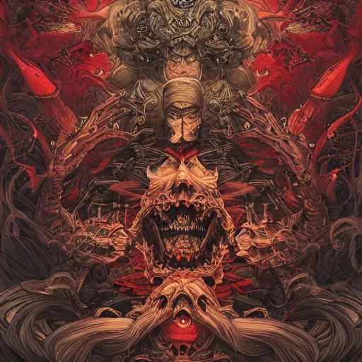 Prompt: 🏴🏴☠🤬, symmetrical, intense, detailed, by bambang nurdianshyah, garis edelweiss, roby dwi antono and dan mumford, ayami kojima, takato yamamoto, barclay shaw, norman rockwel, karol bak, yukito kishiro