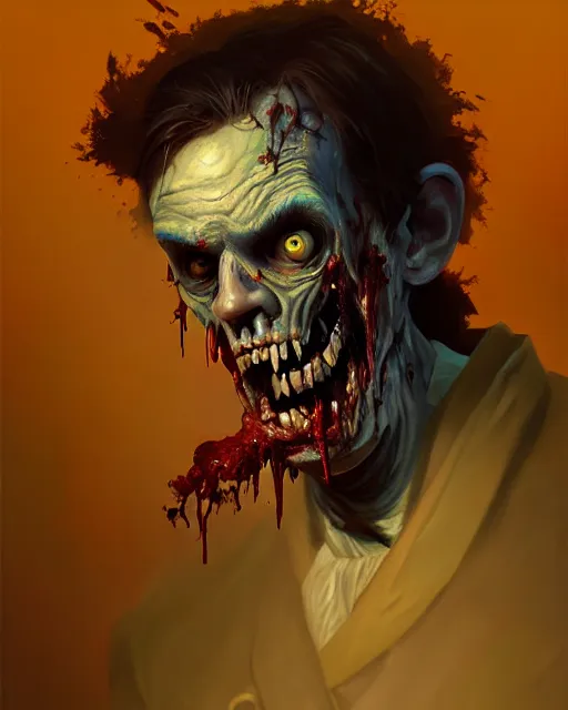 Image similar to medium - shot oil portrait of a zombie played by donald duck, artstation, highly detailed digital painting, smooth, global illumination, fantasy art by greg rutkowsky, karl spitzweg, leyendecker