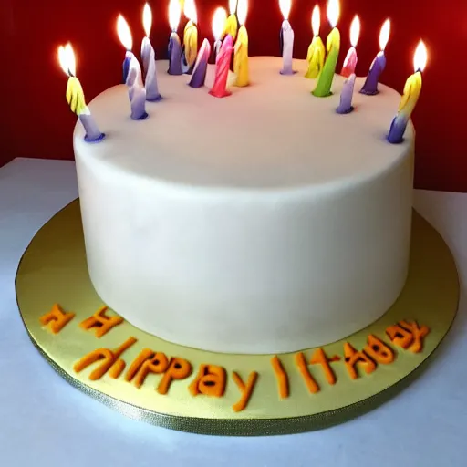 Prompt: a birthday cake with a hundred candles