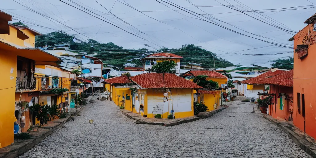 Prompt: photo of an small cozy brazilian town