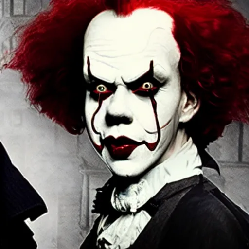 Image similar to Sweeney Todd, pennywise