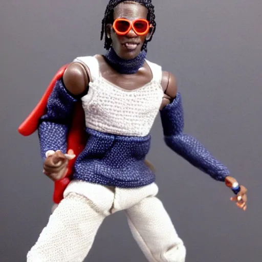Image similar to young thug, action figure, miniature, ebay photo