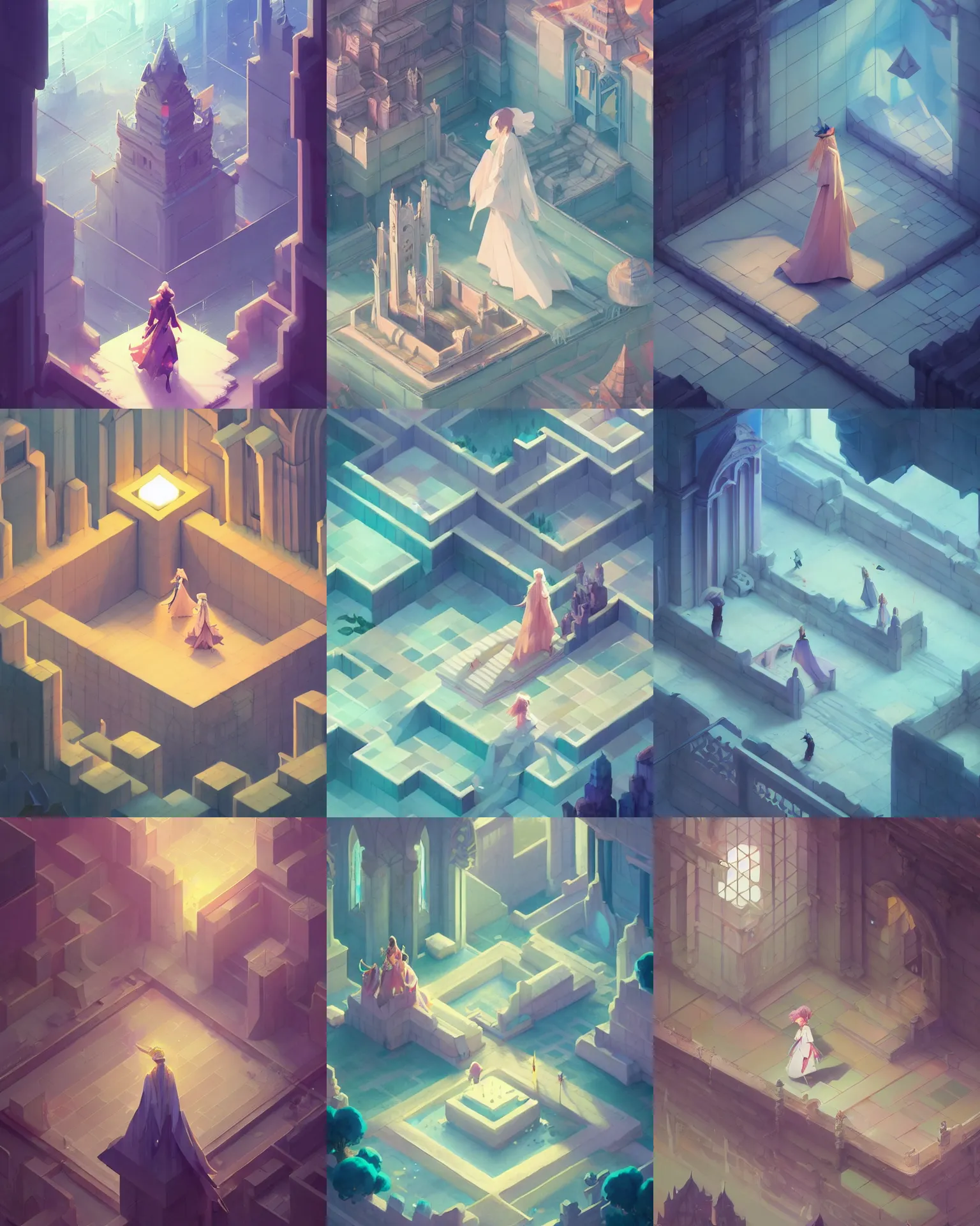 Prompt: lady pastel's isometric polygonal kingdom, light dust, magnificent, close up, details, sharp focus, elegant, highly detailed, illustration, by Jordan Grimmer and greg rutkowski and PiNe(パイネ) and 薯子Imoko and 香川悠作 and wlop and maya takamura, intricate, beautiful, Trending artstation, pixiv, digital Art