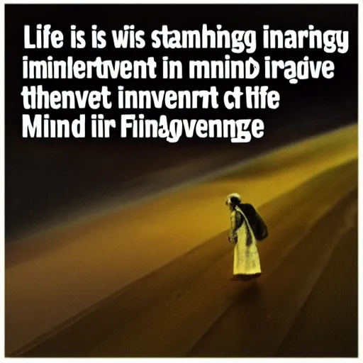 Prompt: life is infinitely stranger than anything the mind could invent